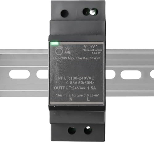 Alimentatore di rete 24 V: 24 V DC 30 W 1,5 A, HDR-30 – 24 guida DIN per guida DIN, trasformatore DIN per sistema di automazione industriale