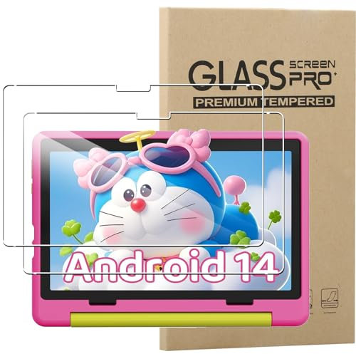 [2 Pack]Screen Protector for ZIBATIS ZAS1016/ZIBATIS 10 Inch Kids Tablet Tempered Glass,Ultra Resistant,Anti Fingerprints,HD Clear,No Bubbles,9H Hardness Protector Film Tempered Glass Film,Transparent