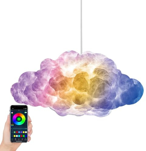 Wpsagek Intelligente Wolkenlampe - Fernbedienung Niedliche Wolken Leuchte für Kinderzimmer | Multifunktionale Beleuchtung Babyzimmer Deko Geschenkidee Kinder Baby