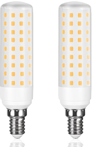 Karyoosi 2er E14 LED Lampe 12W, ersetzt 100W Glühbirne, 1450 Lumen, E14 LED Leuchtmittel Warmweiß 3000K, Flimmerfrei, Nicht Dimmbar, für Kronleuchter Kühlschrank Dunstabzug Nähmaschine