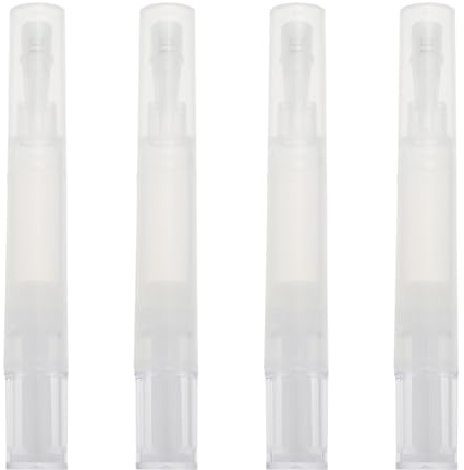 Garneck 4 Stück Nagelölstifte 4ml Abs Material mit Drehmechanismus für Gleichmäßige Flüssigkeitsabgabe als Nagelhautöl Stift zur Nagelpflege und Kosmetikanwendung
