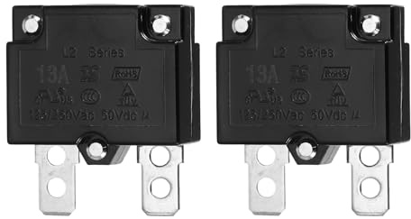 QUARKZMAN 2Pz Interruttore Termico A Pulsante 13Amp 125/250V AC 50V DC