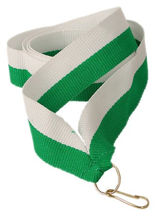 pokalspezialist Medaillenband grün/weiß 22mm breit 10 Stück