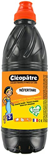 Cléopâtre Gouache Néfertari Baby Farbe, Schwarz, 1 Liter, 1000