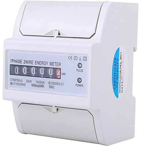 Digital kWh Meter 220V 10-40A SinglePhase 4P Energy Meter For DIN Rail Installation