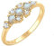 Elli Ring Damen Vintage Look Funkelnd mit Labradorit Edelstein und Zirkonia in 925 Sterling Silber