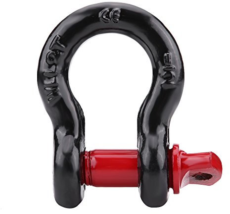 Suuonee D Ring Schäkel Halterung, verzinkte Hochleistungsschäkel, D-Ring für die Bergung von Fahrzeugen, Abschleppen in 2 Größen[2T]