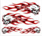 4R Quattroerre.it 32106 Sticker Aufkleber Schädel Flammen, 20 x 24 cm, Rot