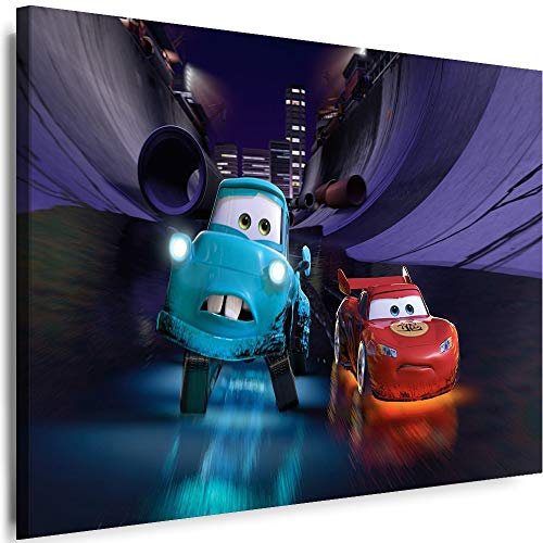 Myartstyle - Bilder Film Cartoons Tiere Kinder Cars 80 x 60 cm LeinWandBilder Xxl - 1 Teilige WandBilder Art 3D Modern Kunstdrucke w-a-2042-69