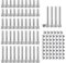 M5 Schrauben Set, WJUAN Schrauben und Muttern aus 304 Edelstahl, Enthält 55 Stk 10/20/30/40/55 mm Innensechskantschrauben und 55 Stk Muttern, für Mechanische Teile Bolzen