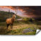 murando - Papier peint panoramique animal 350x256 cm - Revêtement mural décoration chambre salon - Design moderne - Gris beige marron - Montagnes cerf paysage nature gazon animaux g-B-0220-a-a