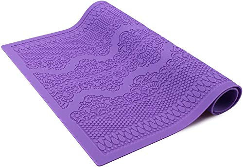Beasea - Molde de encaje para fondant, diseño de flores, color morado