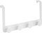 LOLAhome Percha Puerta 4 colgadores Blanco de Metal y ABS de 35x20 cm