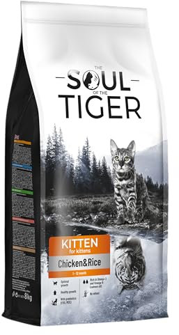 The Soul of the Tiger - Trockenfutter für Kätzchen mit Huhn und Reis, geeignet für trächtige und säugende Katzen, 8 kg