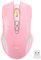 SIMGAL Mouse da gioco wireless RGB, rosa, ricaricabile, design ergonomico, DPI regolabile, compatibile con Windows, Mac