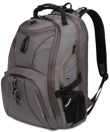 Swiss Gear 1900 Scansmart TSA-Zaino per Computer Portatile da 17, Sting Grey Ballistic, 19-inch Unisex-Adulto