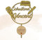 Cake Topper zur Einschulung mit Namen personalisiert Tortendekoration zum Schulanfang aus Holz (Gold)