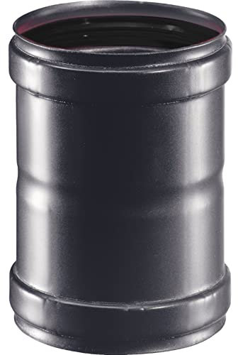 La zappa Manicotto di giunzione per canna fumaria stufa a pellet in acciaio nero da 1,2 mm (Ø80 mm FF)