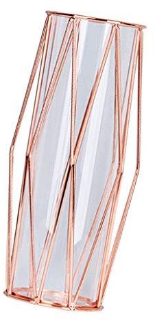 OFUNGO Flower Vase Ceramic Ornaments Flower Stand,Creative Flower Vase Table Vase Flower Pot Flower Pot Plant Pot Plant Vase Iron Vase, 2 Color Selection, as described, Rose Gold-L