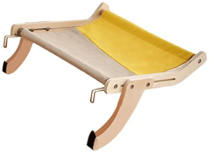 MagiDeal Chat fenêtre perchoir Balcon fenêtre Chat hamac étagère Robuste pour Chats d'intérieur Pas de Ventouse, Gris Jaune