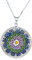Halskette für Damen mit Anhänger Murrina Milefiori Venezia aus echtem Muranoglas und 925er Silber, media, Sterling Silber, Muranoglas