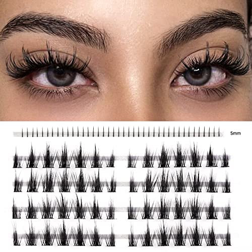 LANKIZ Manga Lashes Einzelne Wimpern 96 Pcs DIY Wimpern Extensions Fake Lashes mit unteren Wimpern, Manga Wimpern Cluster 56 Pcs Cluster Wimpern mit 40 Pcs unteren Wimpern, Classic Manga