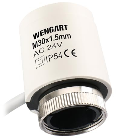 Wengart Stellantrieb für Fußbodenheizung WG2209,Normalerweise Offen ACDC24V Gewinde M30*1,5, Sichtbares Ein- und Ausschalten