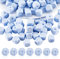 BEEFLYING 20 Pezzi Perline in silicone con lettere cubiche blu Perline alfabetiche a dadi quadrati da 12 mm Perline distanziatrici iniziali a foro largo per gioielli portachiavi fare (Lettera X)