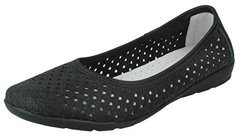 Spot On Eaze Damen Ballerinas F8R0505, Schwarz , 39 EU