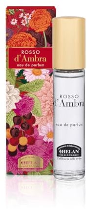 Helan, Rosso d'Ambra - Profumo Donna Avvolgente con Mandorle Dolci, Eau de Parfum Donna Fruttato Ambrato Legnoso, Profumi dalle Note Equilibrate Dolci e Speziate, Fragranza Made in Italy, 10 ml