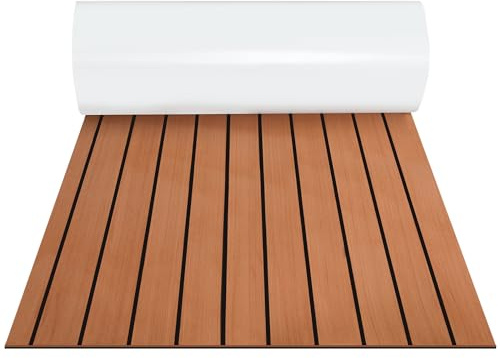 Ansobea Eva Schaum Boot Bodenbelag Matte, Anti-Rutsch Deck Bodenbelag Teppich Selbstklebend, Yachtboden rutschfeste Matte,für Boote Yacht Marine Bodenbelag