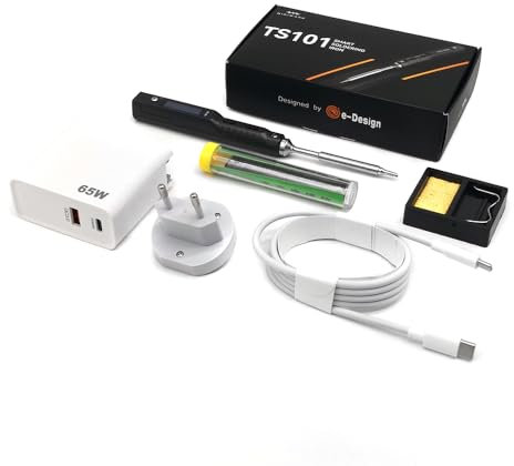 MINIWARE TS101 Saldatore B2 Tips USB-C PD EU Spina Kit Portatile Digit 65W Riscaldamento Rapido Temperatura Regolabile 50-400℃