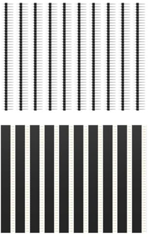 20 Pcs 2.54mm Pin Headers 40 Pin Breakaway PCB Board Pin Header Connector, Male and Female Pin Header Socket Connector, for Arduino Prototype Shield, Electronic Component Raw Materials(0.1 Inch)