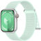 Higgs Nylon Armband Kompatibel mit Apple Watch Armband 46mm 45mm 44mm 42mm 49mm Damen Herren, Sport Klettverschluss Verstellbare Armbänder für iWatch SE Series 10 9 8 7 6 5 4 3 2 1 Ultra,Blassmint