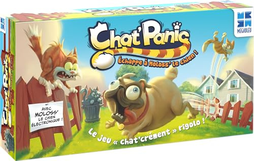 Brettspiel - MEGABLEU - Chat'Panic - Bewegen Sie Ihre Katze vorwärts, meiden Sie den Hund Moloss'