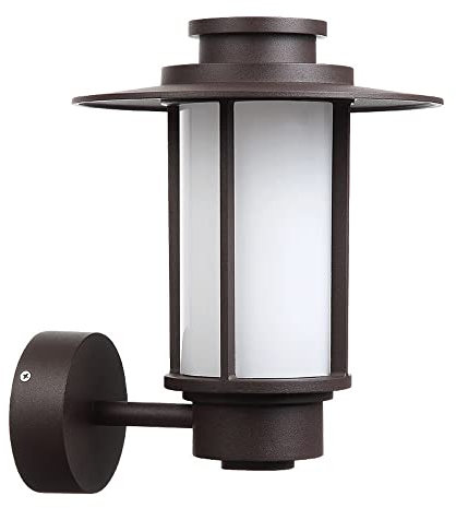 Lanterna da parete esterna, lampada da parete esterna con paralume per PC, lampada da parete impermeabile con attacco E27 compatibile con lampada da parete moderna per portico, garage, lampadari