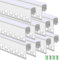 Hanured® 10 Stück LED Aluminium Profil 1m, Trimless Eingelassen LED Aluminiumkanäle, LED Kanalleiste für LED Schienensystem (Weiß)