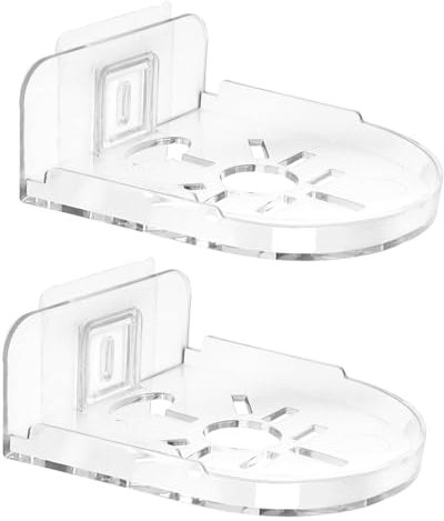 2 Piezas Soporte Adhesivo Acrílico para Cámara de Vigilancia, Montaje en Pared sin Taladro, Soporte Camara de Instalación Universal Transparente para CCTV, Domo, Interiores/Exteriores Mount Bracket