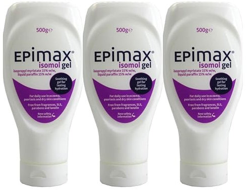 Isomol Moisturising Gel 500g for Eczema, Psoriasis and Dry Skin (3 x 500g)