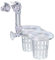 Tyinerc Support pour d'aquarium - Transparent - avec Trou - Double gobelet hydroponique - Réglable - Accessoire d'eau pour jardiniers