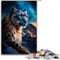 Leoparden-Puzzle, 1000 Teile, Puzzle für Erwachsene, Geschenk, tolles Geschenk für Teenager ab 14 Jahren, Größe 50 x 75 cm