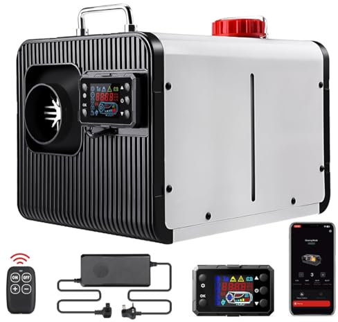12V/24V Diesel Luftheizung, 8kW Diesel Standheizung 0,12–0,45 L/h, mit APP & 220-240V Adapter,28% höhere Verbrennungseffizienz,10-Stufen-Temperaturregelung, Automatischer Start/Stop für Auto, LKW,2025