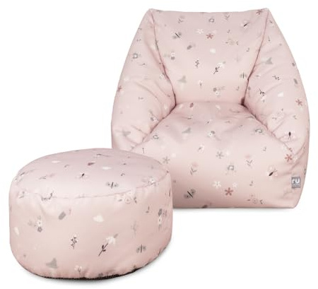 rucomfy Kids Beanbag Toddler Armchair Footstool Bundle - Whimsical Wonder