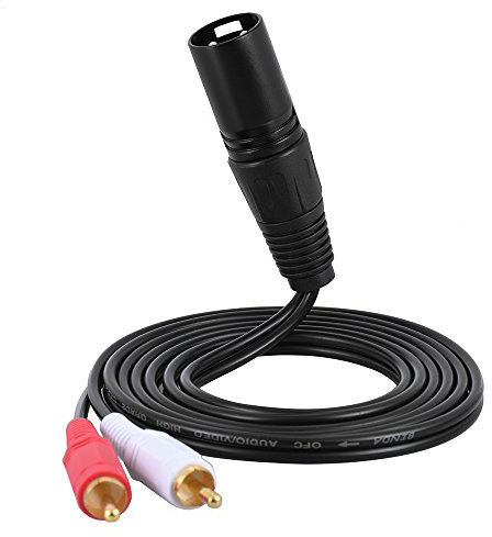 SEAFRONT XLR-Cinch-Kabel, 1,5 M Länge, Metallstecker, Zum Anschluss von DJ-Controllern und Mischpulten