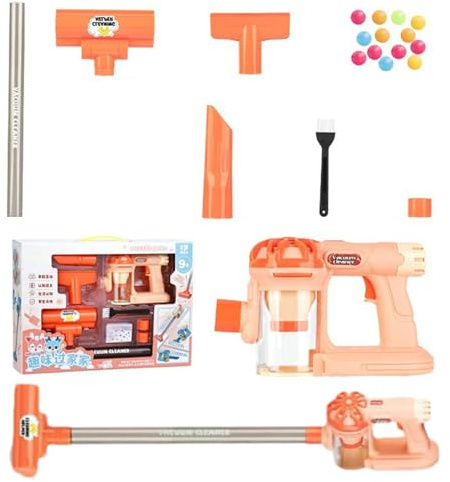 Arbeitsstaubsauger für Kinder: echtes Saugspielzeug, elektrisches Staubsauger-Set, interaktive Reinigungsmaschine | Simulationsset für Hausaufgaben für und Mädchen ab 3 Jahren