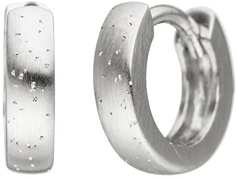 Jobo Damen Creolen 925 Sterling Silber matt Ohrringe Silbercreolen Silberohrringe