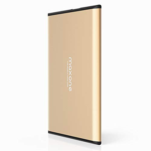 Maxone 500GB Ultra Slim Portable External Hard Drive HDD USB 3.0 for PC, Mac, Laptop, PS4, Xbox one - Gold