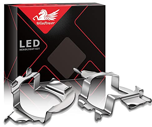 WinPower H7 LED Birne Basis Clips Adapter Halter Haltefedern Unterstützung Steckdose Zubehör Lampensockel Kompatibel mit BMW/Opel/Mercedes/Skoda/Volkswagen/Citroen/Lancia die meisten Modelle, 2 Stücke