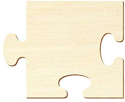 Bütic Holz Puzzle Puzzleteile Holzpuzzle - 5x5-50x50cm Basteln Deko, Artikel:Rand oben, Höhe x Breite:15 x 15cm
