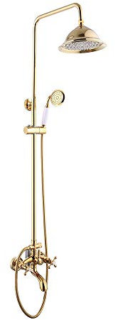 Ensemble de douche moderne avec pommeau de douche et pommeau de douche avec douchette murale, Système de Douche Étagère Douche Set
